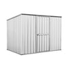 Box in Acciaio Zincato casetta attrezzi da giardino 260x185cm x h1.92 m - 85kg - 4,81mq - BIANCO