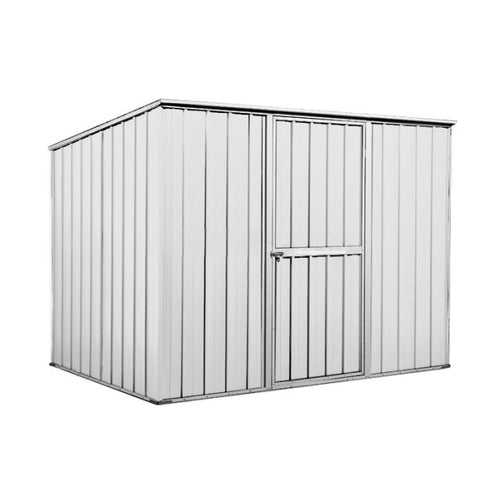 Box in Acciaio Zincato casetta attrezzi da giardino 260x185cm x h1.92 m - 85kg - 4,81mq - BIANCO