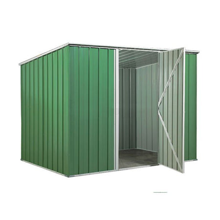 Box in Acciaio Zincato casetta attrezzi da giardino 260x185cm x h1.92 m - 85kg - 4,81mq