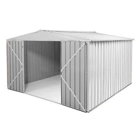 Box in Acciaio Zincato garage attrezzi lamiera 360x3.45cm x h2.12m - 150KG - 12,42mq