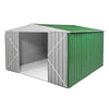 Box in lamiera casetta giardino Acciaio Zincato 360x345cm x h2.12m - 150KG - 12,42 mq - VERDE