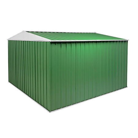 Box in lamiera casetta giardino Acciaio Zincato 360x345cm x h2.12m - 150KG - 12,42 mq - VERDE