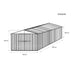 Garage deposito lamiera Box in Acciaio Zincato 360x430cm x h2.10m - 185KG - 15,48mq