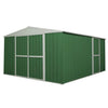 Box garage lamiera zincata casetta giardino acciaio 360x430cm x h2.10m - 185KG - 15,48mq - VERDE