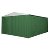 Box garage lamiera zincata casetta giardino acciaio 360x430cm x h2.10m - 185KG - 15,48mq - VERDE