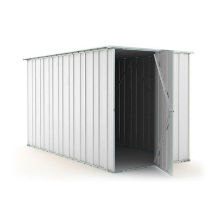 Box in Acciaio Zincato casetta lamiera attrezzi 175x307cm x h1.82m - 95KG - 5,4mq - BIANCO