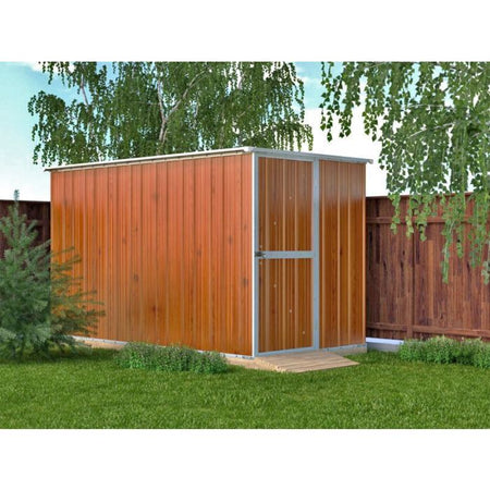 Box giardino casetta attrezzi in Acciaio Zincato 175x307cm x h1.82m - 95KG - 5,4mq - LEGNO