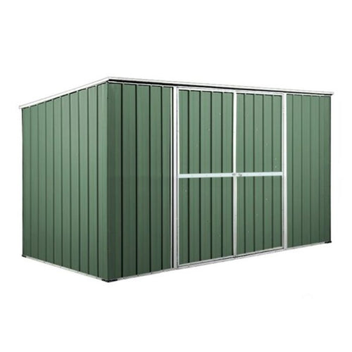 Casetta giardino lamiera Box in Acciaio Zincato 345x186cm x h1.92m - 98KG - 6.42mq - VERDE