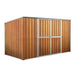 Casetta attrezzi giardino lamiera Box in Acciaio Zincato 345x186cm x h1.92m - 98KG - 6.42mq - LEGNO