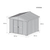 Casetta giardino Box attrezzi in Acciaio Zincato 327x307cm x h2.15m - 145KG - 10,04mq - BIANCO