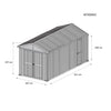 Box in lamiera garage auto Acciaio Zincato 327x611cm x h2.35m - 346KG - 19,98mq