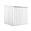 Box lamiera attrezzi casetta giardino in Acciaio Zincato 175x185cm x h1.92m - 70KG - 2,92mq - BIANCO