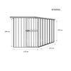 Box lamiera attrezzi casetta giardino in Acciaio Zincato 175x185cm x h1.92m - 70KG - 2,92mq - BIANCO
