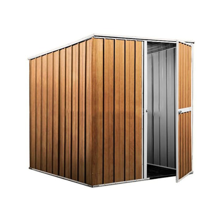 Box lamiera deposito attrezzi in Acciaio Zincato 175x185cm x h1.92m - 70KG - 2,92mq - LEGNO