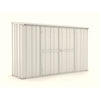 Casetta giardino Box in lamiera di Acciaio Zincato 307x100cm x h1.92m - 75KG - 3.07mq - BIANCO