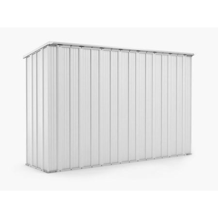 Casetta giardino Box in lamiera di Acciaio Zincato 307x100cm x h1.92m - 75KG - 3.07mq - BIANCO
