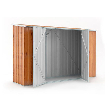 Casetta giardino Box in lamiera di Acciaio Zincato 307x100cm x h1.92m - 75KG - 3.07mq