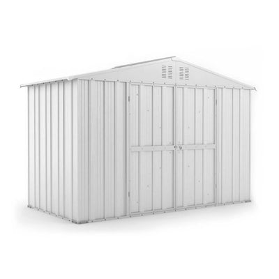 Box attrezzi casetta giardino in Acciaio Zincato 327x155cm x h2.15m - 114KG - 5.06mq - BIANCO