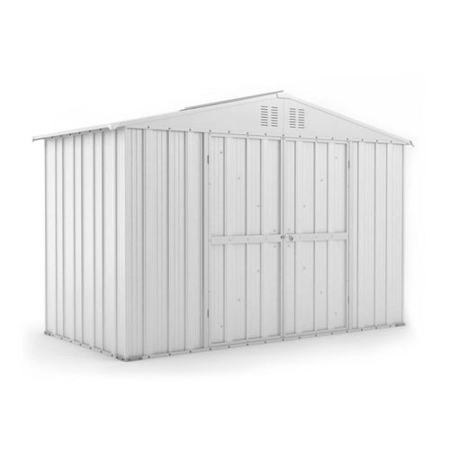Box attrezzi casetta giardino in Acciaio Zincato 327x155cm x h2.15m - 114KG - 5.06mq - BIANCO