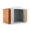 Box in lamiera casetta attrezzi giardino Acciaio Zincato 327x155cm x h2.15m - 114KG - 5.06mq - LEGNO