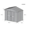 Box attrezzi casetta giardino in Acciaio Zincato 327x155cm x h2.15m - 114KG - 5.06mq