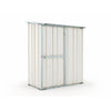 Casetta da giardino in lamiera di acciaio 155x100cm x h 192cm - 50kg - 1,55mq - BIANCO