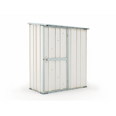 Casetta da giardino in lamiera di acciaio 155x100cm x h 192cm - 50kg - 1,55mq - BIANCO