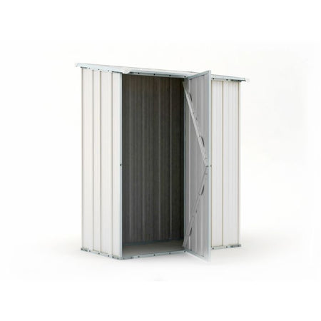 Casetta da giardino in lamiera di acciaio 155x100cm x h 192cm - 50kg - 1,55mq - BIANCO