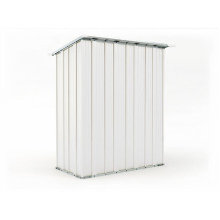 Casetta da giardino in lamiera di acciaio 155x100cm x h 192cm - 50kg - 1,55mq - BIANCO