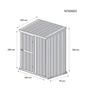 Casetta da giardino in lamiera di acciaio 155x100cm x h 192cm - 50kg - 1,55mq - BIANCO