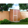 Casetta da giardino in lamiera zincata box acciaio 155x100cm x h 192cm - 50kg - 1,55mq - LEGNO