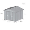 Box in lamiera zincata per esterno 327x269cm x h 215cm - 132 kg - 8,80mq BIANCO