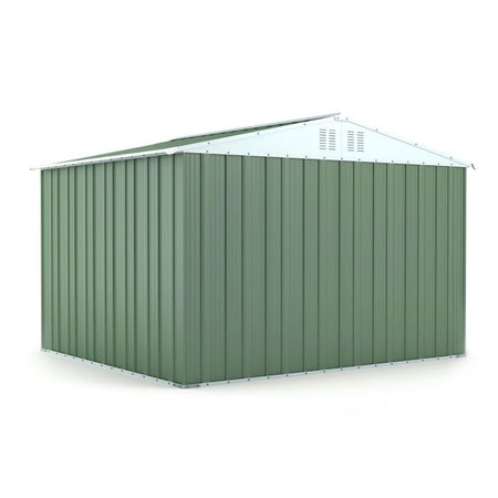 Casetta acciaio da giardino in lamiera zincata 327x269cm x h 215cm - 132 kg - 8,80mq VERDE