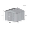 Box deposito in lamiera garage acciaio 403x269cm x h 215cm - 149kg - 10,84mq