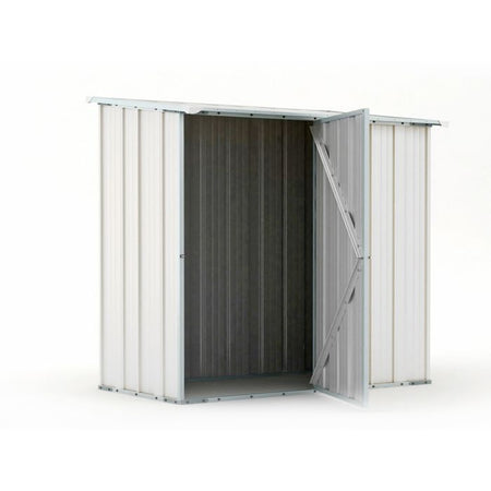 Box in acciaio casetta da giardino capanno 174x100cm x h 182cm - 43kg - 1,74mq - BIANCO