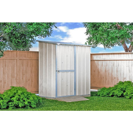 Box in acciaio casetta da giardino capanno 174x100cm x h 182cm - 43kg - 1,74mq - BIANCO