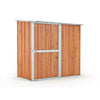 Deposito da giardino per attrezzi in lamiera di acciaio zincata 174x100cm x h 182cm - 43kg - 1,74mq - LEGNO