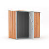 Deposito da giardino per attrezzi in lamiera di acciaio zincata 174x100cm x h 182cm - 43kg - 1,74mq - LEGNO