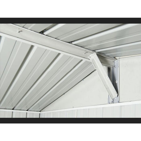 Capanno per esterno in lamiera di acciaio zincata 275x175cm x h 212cm - 87 kg - 4,81mq BIANCO