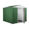 Deposito attrezzi giardino in lamiera di acciaio zincata 275x175cm x h 212cm - 87 kg - 4,81mq VERDE