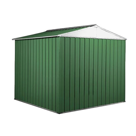 Deposito attrezzi giardino in lamiera di acciaio zincata 275x175cm x h 212cm - 87 kg - 4,81mq VERDE