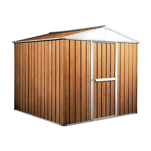 Capanno baracca in lamiera di acciaio casetta giardino porta attrezzi 275x175cm x h 212cm - 87 kg - 4,81mq LEGNO