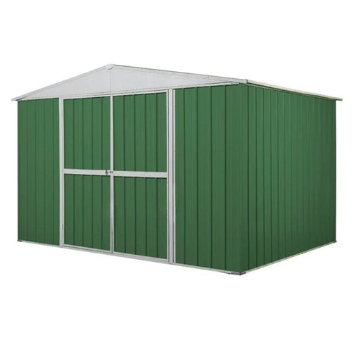 Box acciaio casetta giardino in lamiera deposito attrezzi 360x175cm x h 212cm - 110 kg - 6,30 mq VERDE