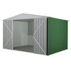 Box acciaio casetta giardino in lamiera deposito attrezzi 360x175cm x h 212cm - 110 kg - 6,30 mq VERDE