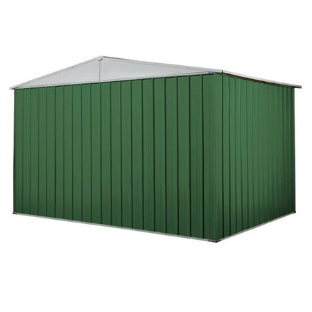 Box acciaio casetta giardino in lamiera deposito attrezzi 360x175cm x h 212cm - 110 kg - 6,30 mq VERDE