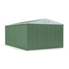 Box giardino in acciaio deposito attrezzi utensili capanno in lamiera zincata 327x459cm x h 215cm - 201 kg - 15,01 mq VERDE