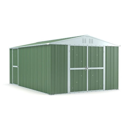 Capanno box attrezzi i per esterno casetta giardino in lamiera 327x459cm x h 215cm - 201 kg - 15,01 mq