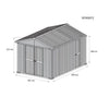 Capanno box attrezzi i per esterno casetta giardino in lamiera 327x459cm x h 215cm - 201 kg - 15,01 mq