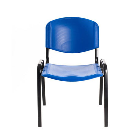 Set di 6 sedie per sala attesa ufficio studio conferenze riunione ospite impilabili in plastica blu
