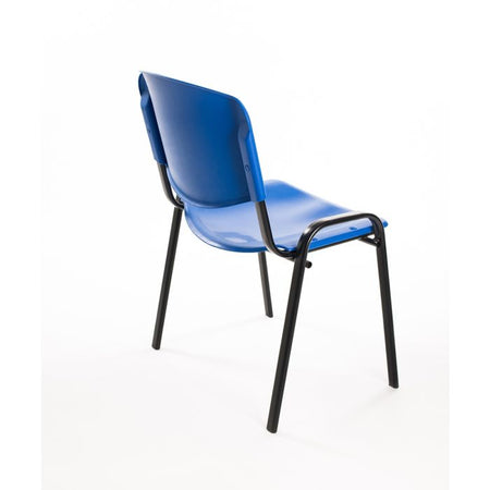 Set di 6 sedie per sala attesa ufficio studio conferenze riunione ospite impilabili in plastica blu